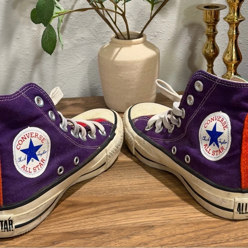 Converse Vintage 1990s USA Size 3 Multicolor Chuck Taylor All Star High Top Rare